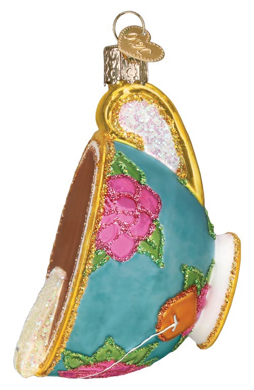 Old World Christmas Cup Of Tea Glass Ornament In Multi