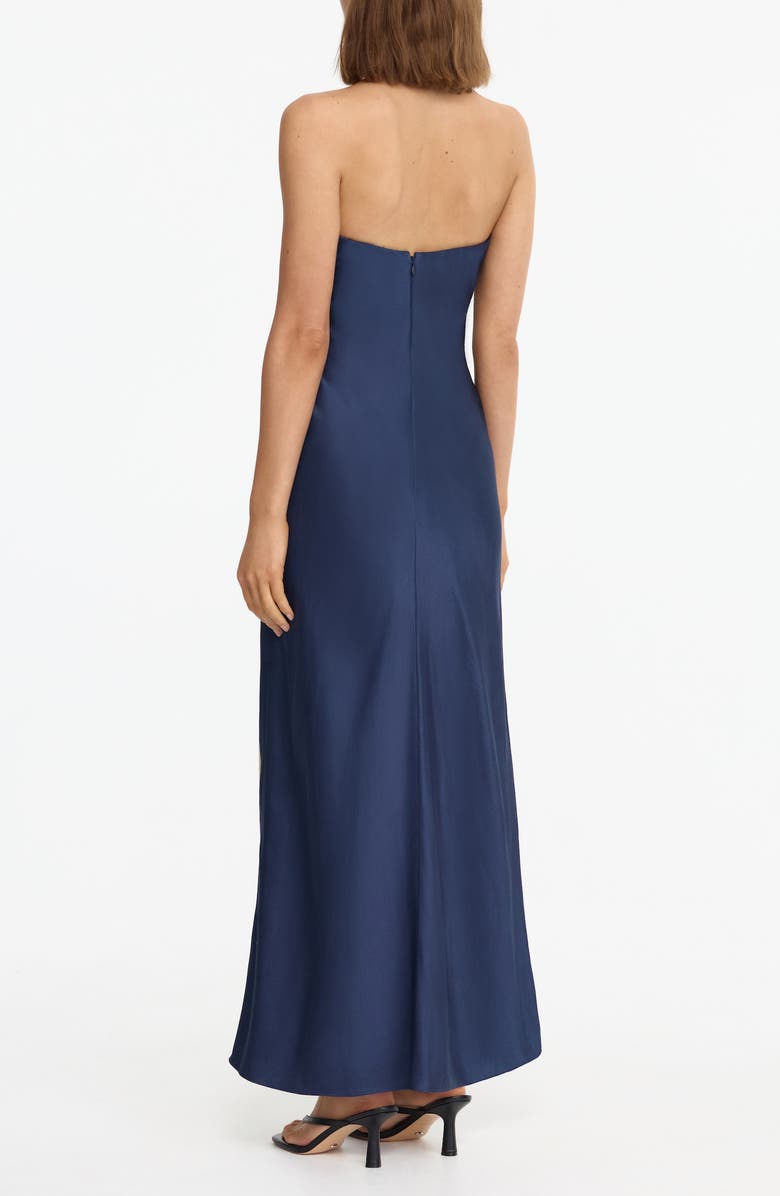 Significant Other Mora Floral Print Strapless Dress, Alternate, color, Midnight Lilium