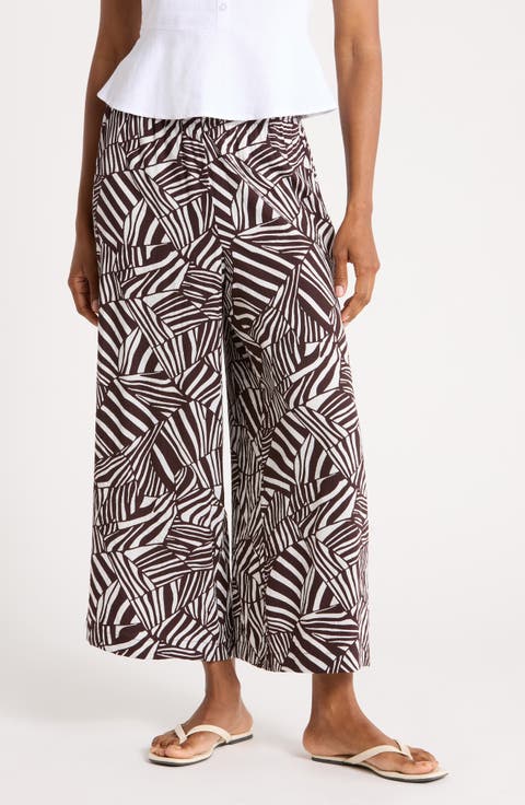 Wide Leg Pull-On Pants