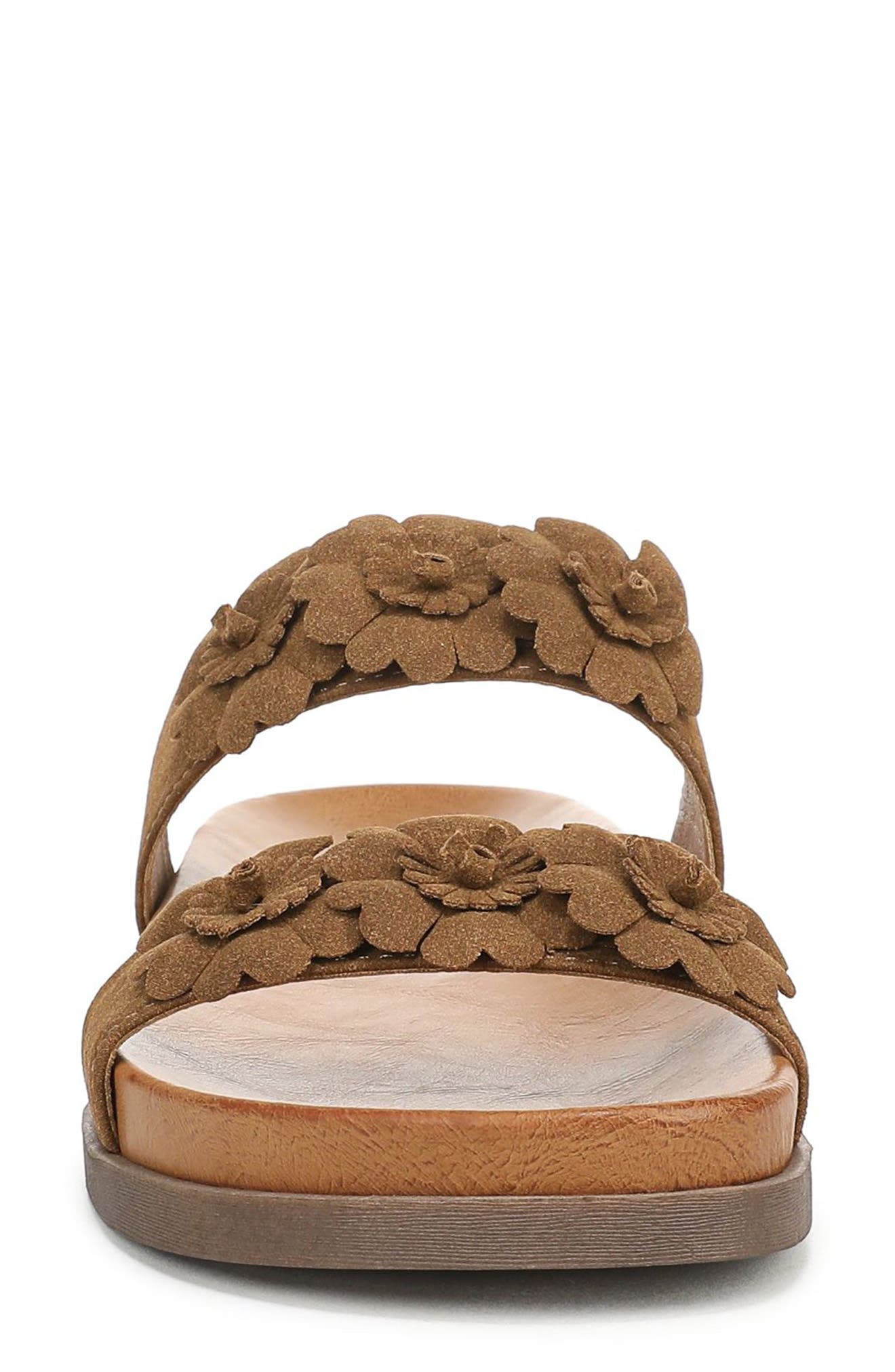 Blowfish Malibu Lovely Slide Sandal, Alternate, color, Scotch Brown Faux Suede
