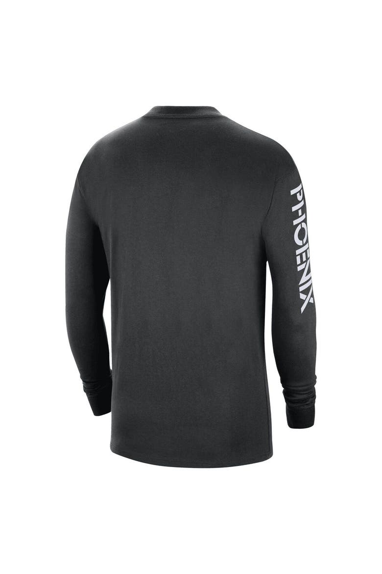 Men's Jordan Brand Black Phoenix Suns Courtside Max 90 Vintage Wash Statement Edition Long Sleeve T-Shirt, Alternate, color, Black