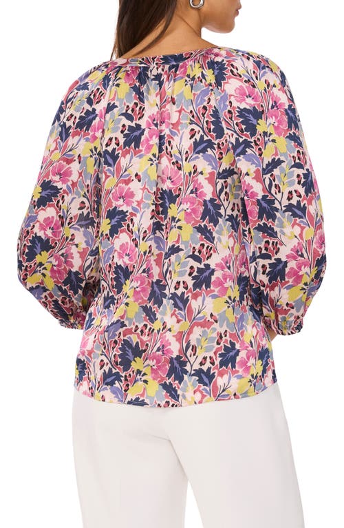 Vince Camuto Floral Button-up Shirt In Violet Blush
