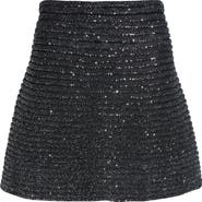 Alaïa Sequin Rib Skater Skirt