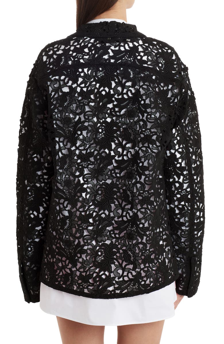 Valentino Floral Macramé Jacket, Alternate, color, 