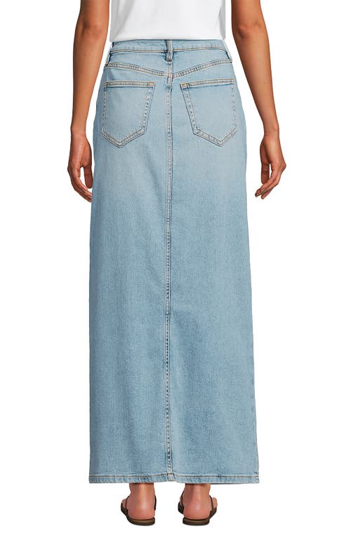 Lands' End Soft Denim Maxi Skirt In Breeze Blue Wash