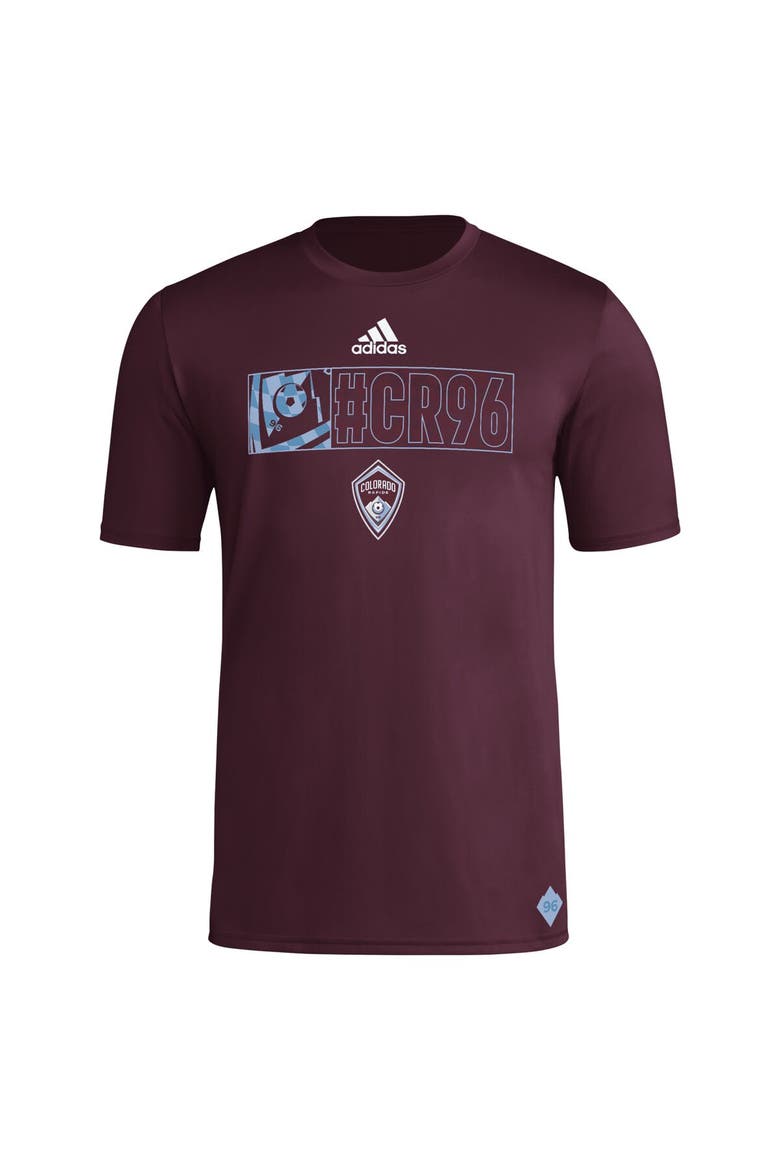 Men's adidas Burgundy Colorado Rapids 2024 Jersey Hook AEROREADY T-Shirt, Alternate, color, Burgundy