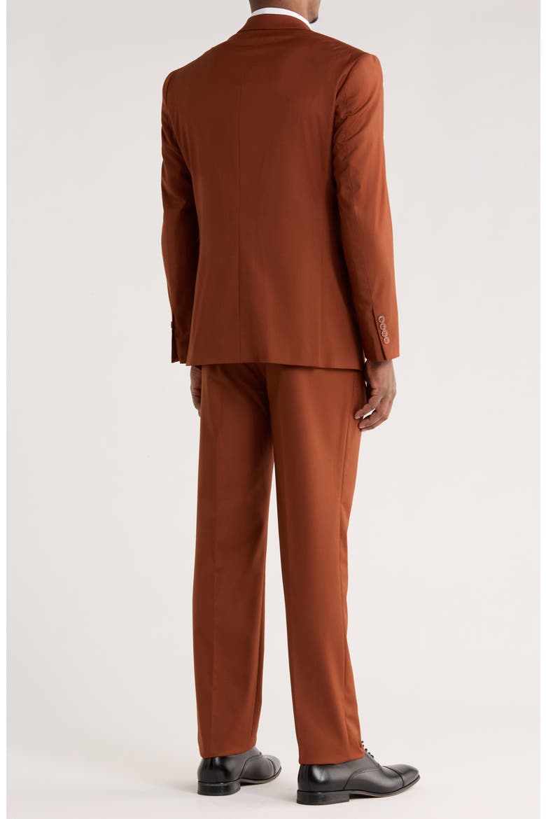 Brown Solid 3-Piece Suit, Alternate, color, LIGHT BROWN