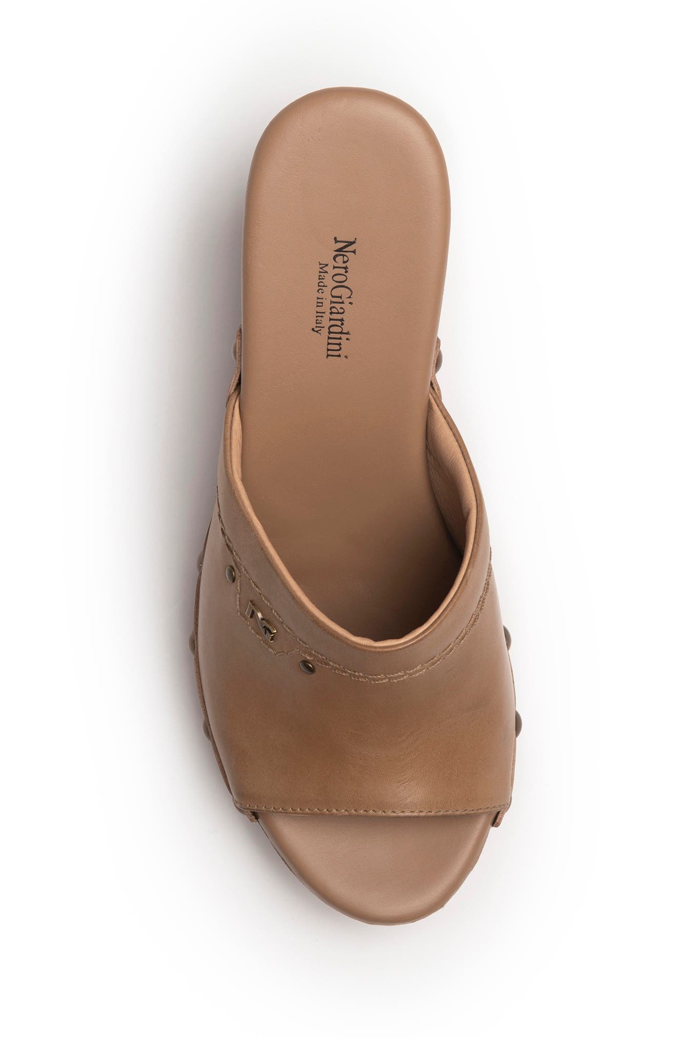 NeroGiardini Studded Platform Sandal, Alternate, color, 