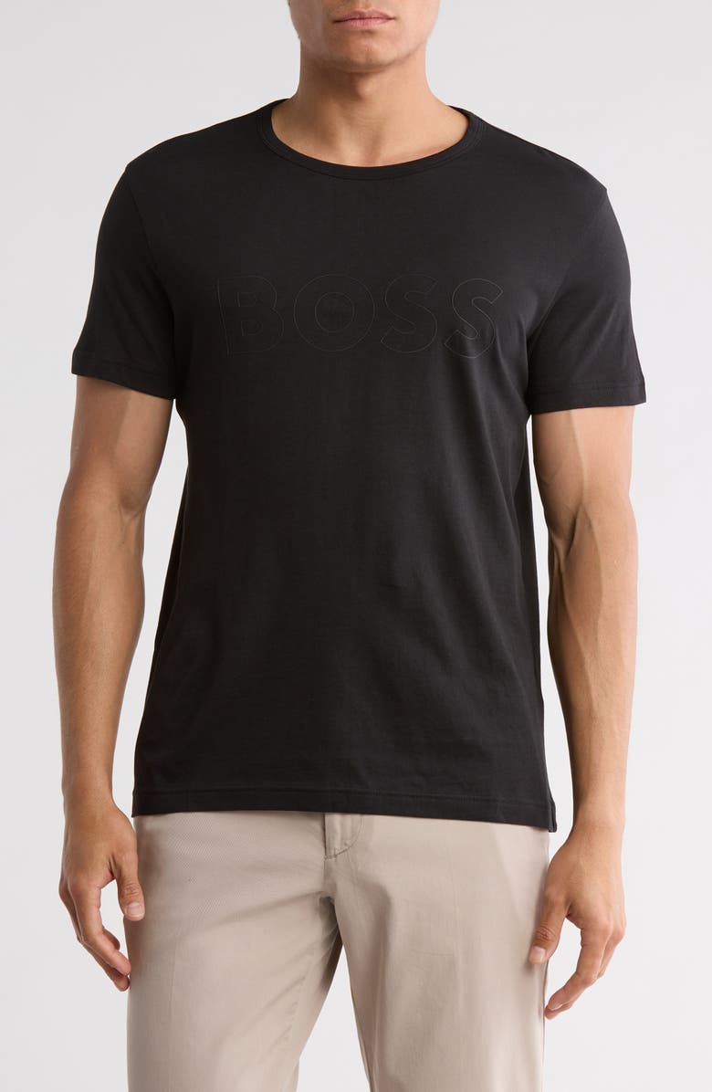 BOSS Teebo Cotton T-Shirt, Main, color, Black