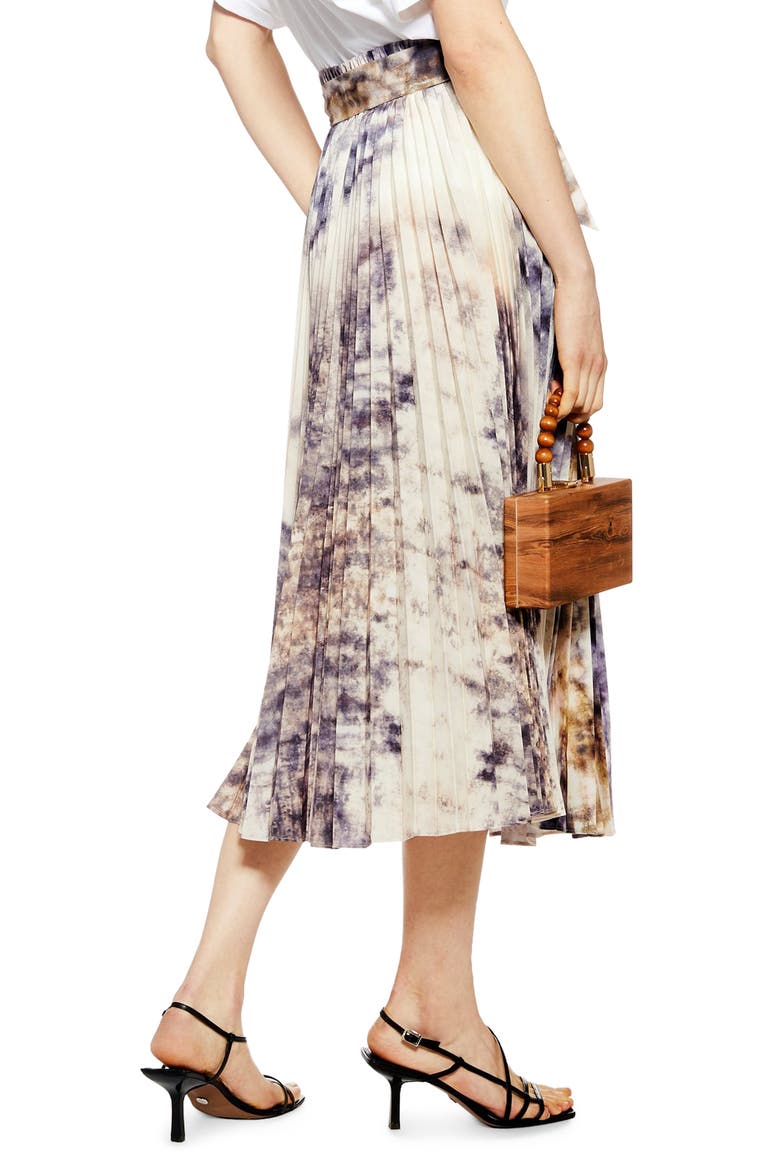 Tie Dye Midi Skirt, Alternate, color, GREY MULTI