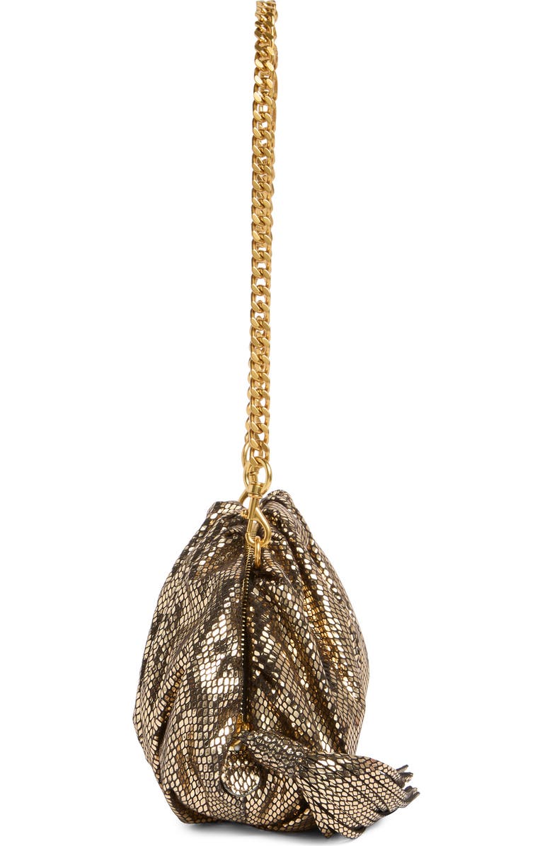 Rebecca Minkoff Small Ruched Clutch, Alternate, color, Gold