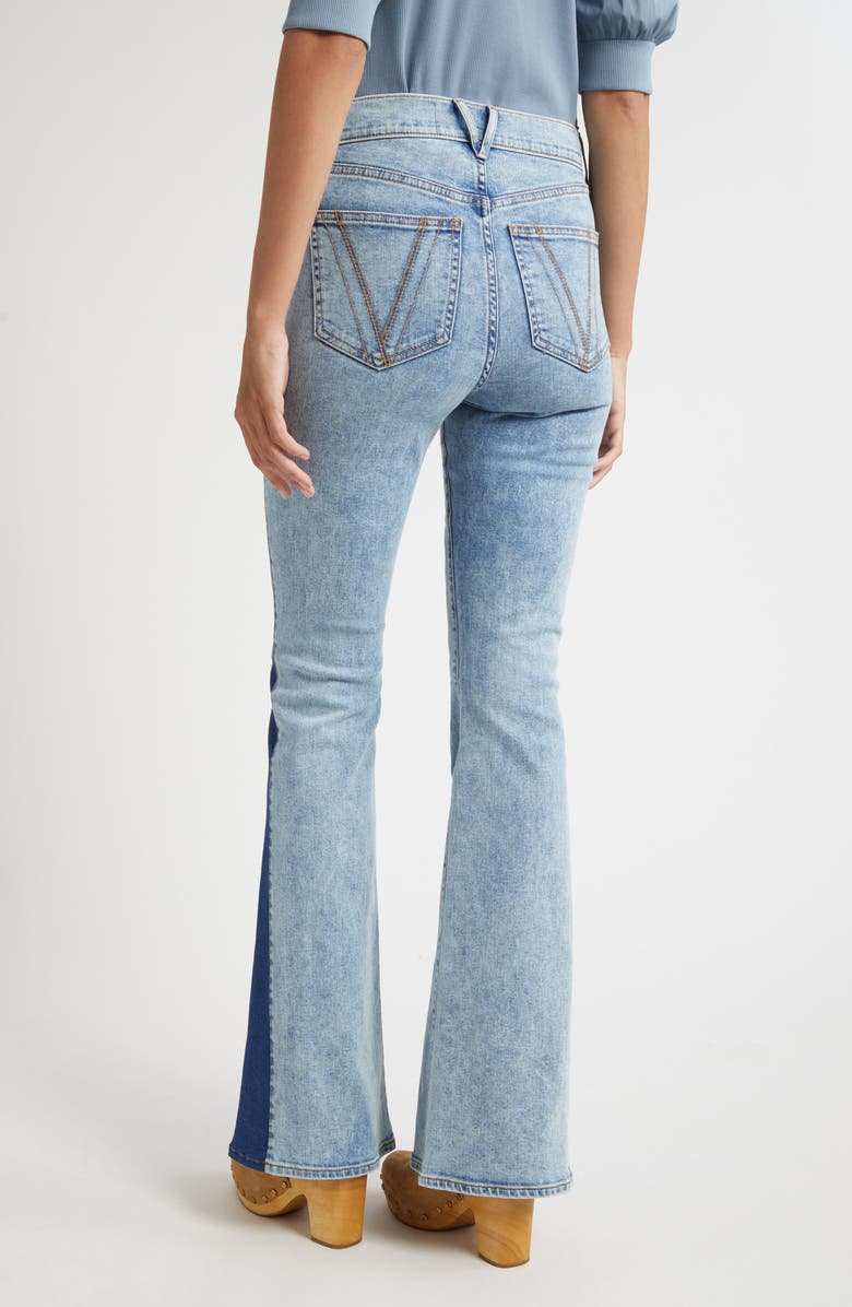Veronica Beard Beverly High Waist Skinny Flare Jeans, Alternate, color, Ripple Dust