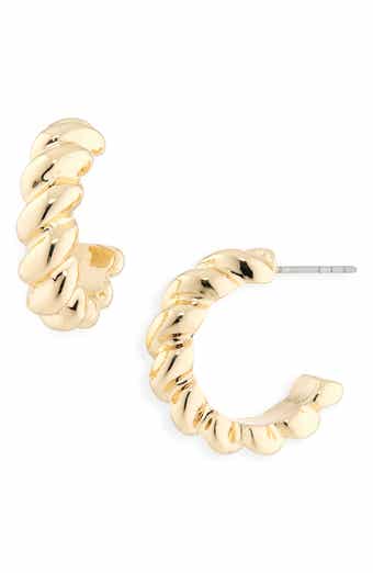 Rope Textured Hoop Earrings