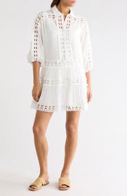Elan Lace Trim Cover-Up Dress