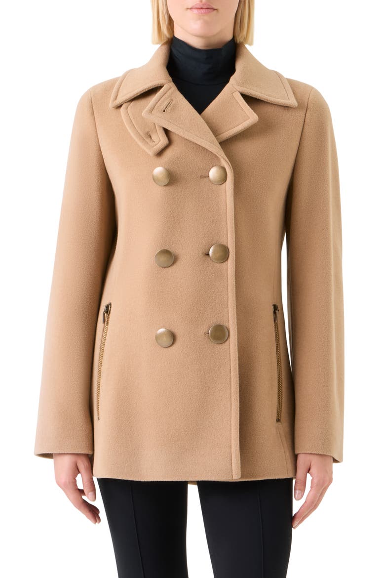 Wool Blend Peacoat, Main, color, MALT