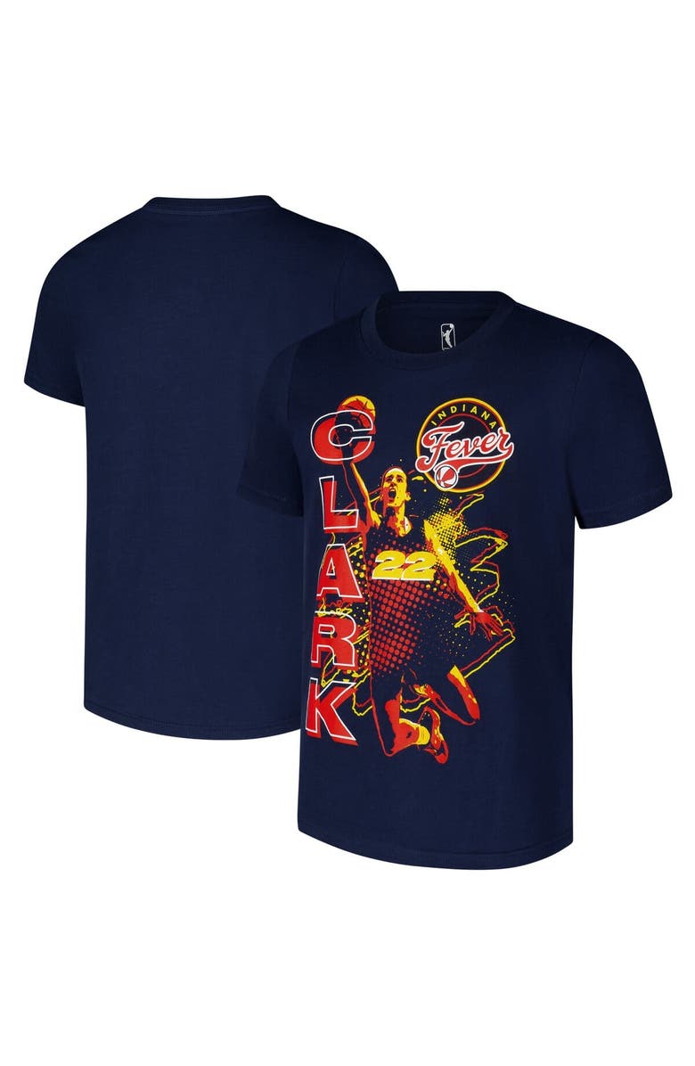 Nike Youth Caitlin Clark Navy Indiana Fever Jam Player T-Shirt, Main, color, Navy