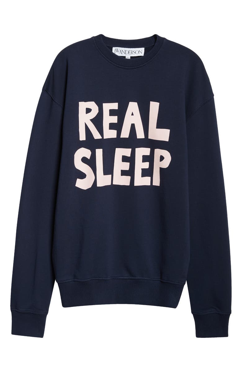 JW Anderson Real Sleep Graphic Sweatshirt, Alternate, color, 