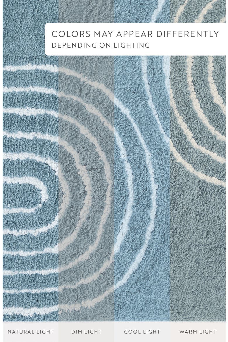 Arc Patterned Bath Mat, Alternate, color, LINEAR GEO LIGHT BLUE