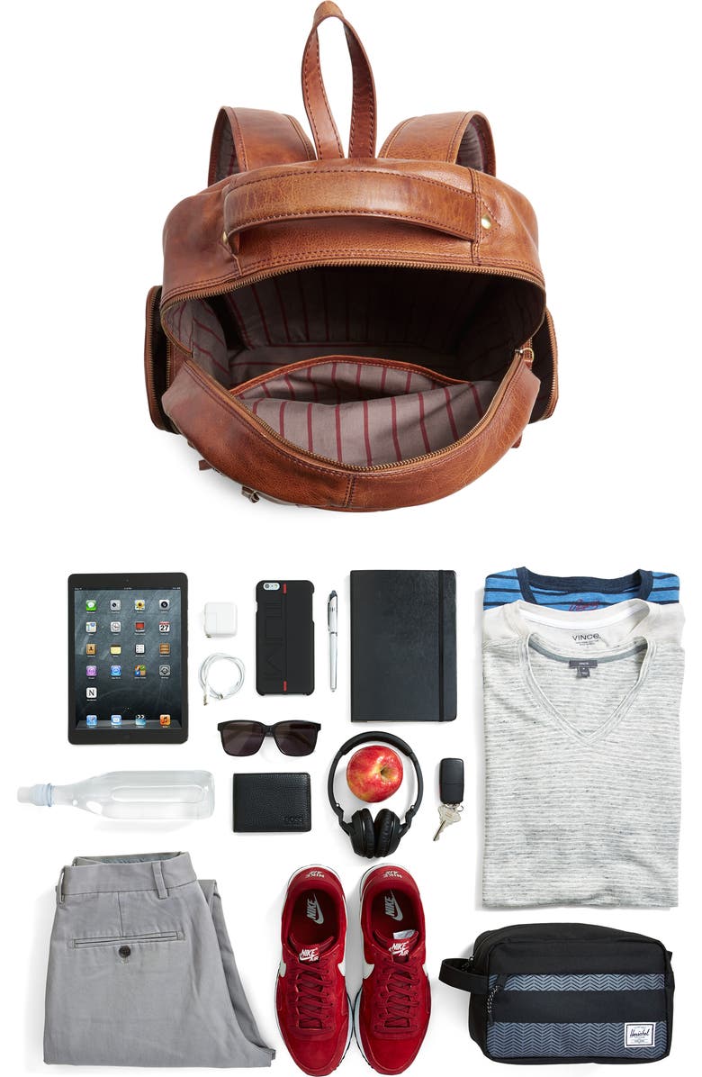 Rawlings <sup>®</sup> 'Rugged' Leather Backpack, Alternate, color,