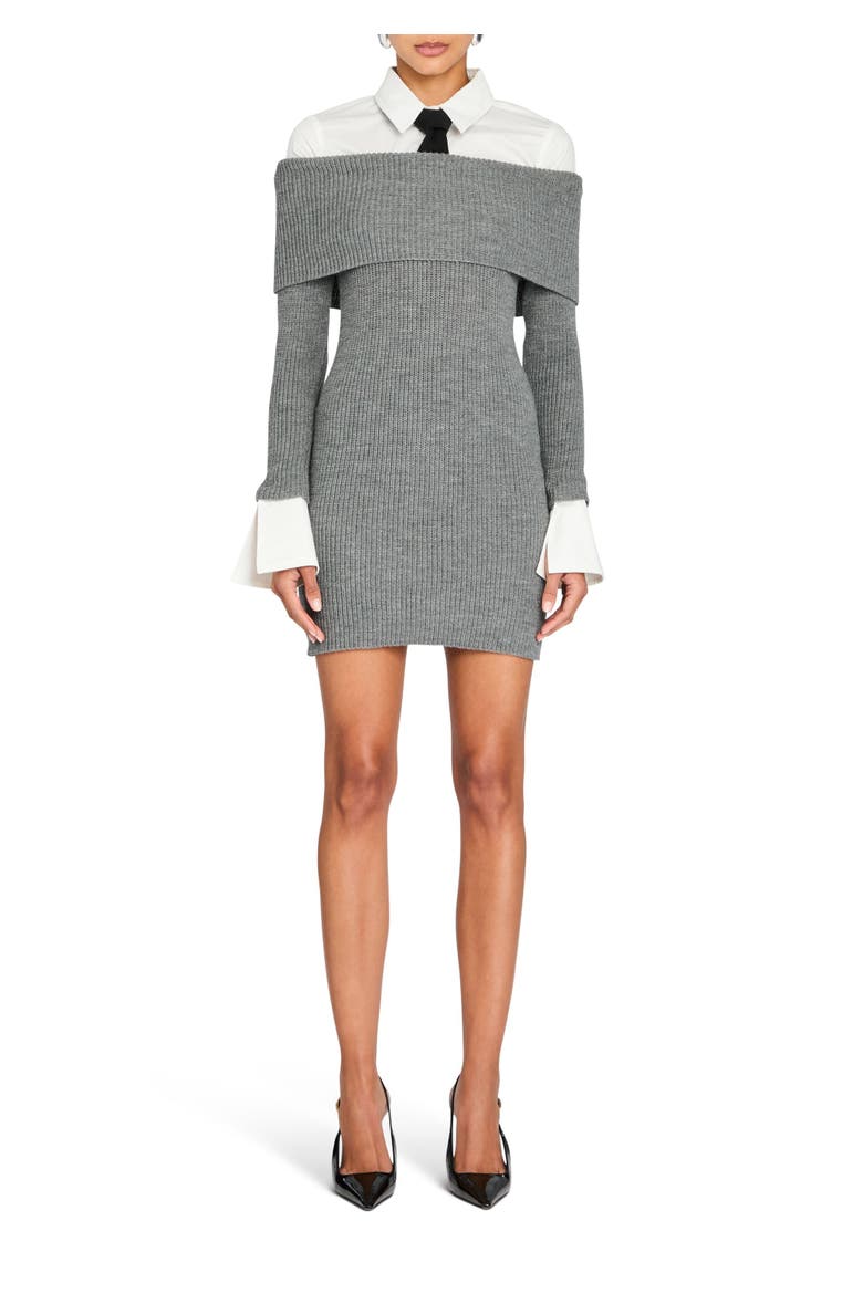 Elodie Sweater Dress, Main, color, Heathered Grey
