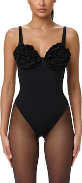 Naked Wardrobe Rosette Bust Bodysuit