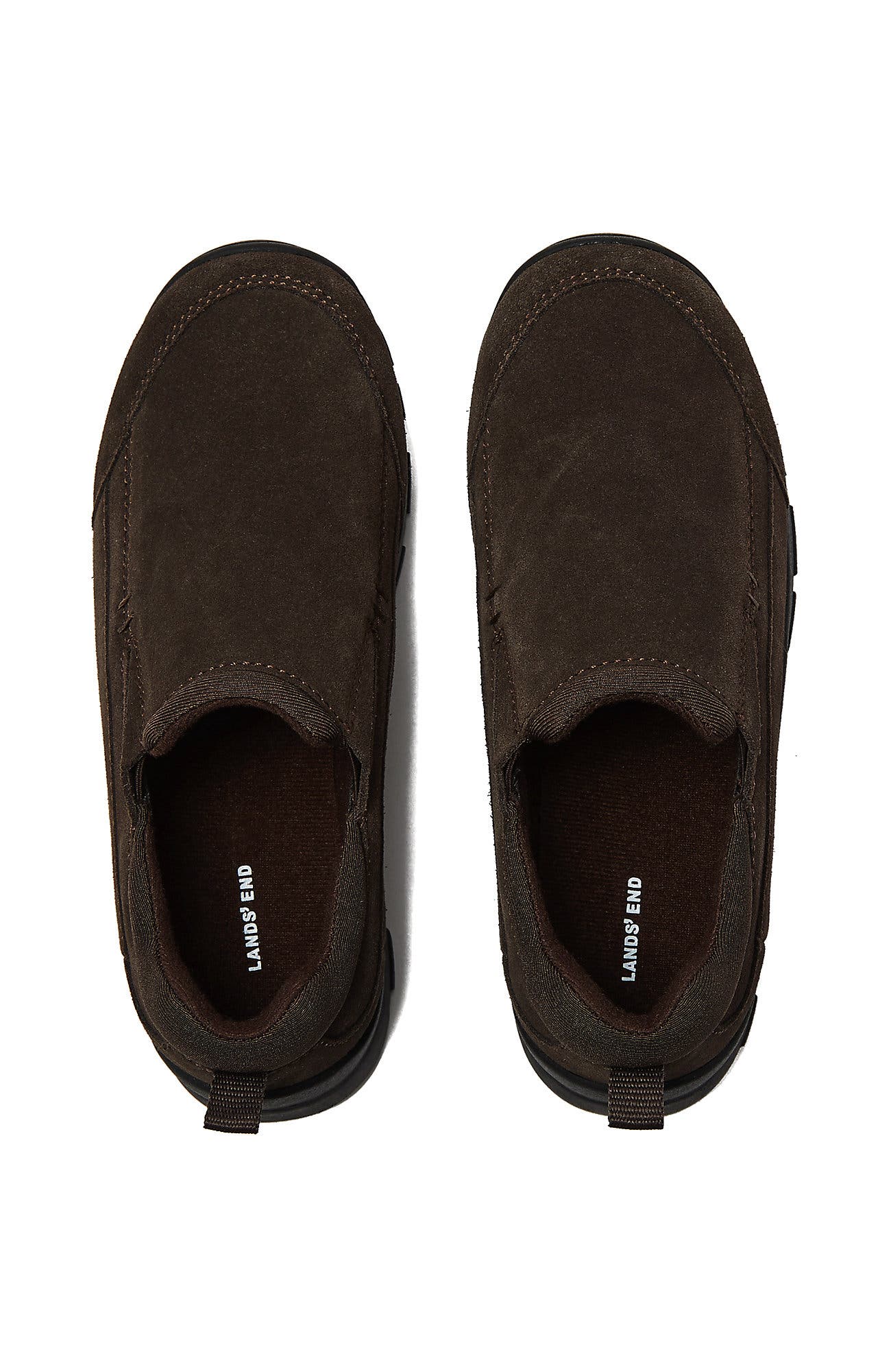 Kids All Weather Suede Leather Slip On Moc Shoes, Alternate, color, Spice Brown
