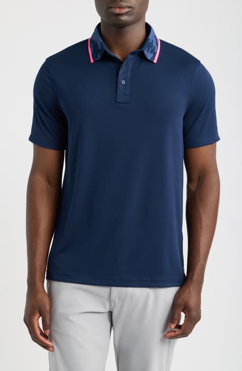 Camo Collar Performance Piqué Polo