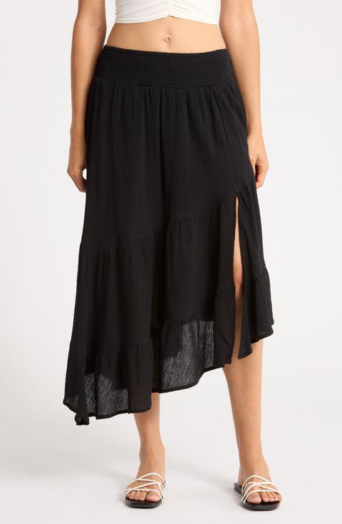 Tiered Asymmetric Skirt