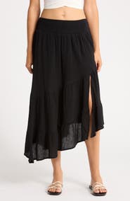 Abound Tiered Asymmetric Skirt