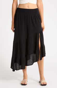 Tiered Asymmetric Skirt