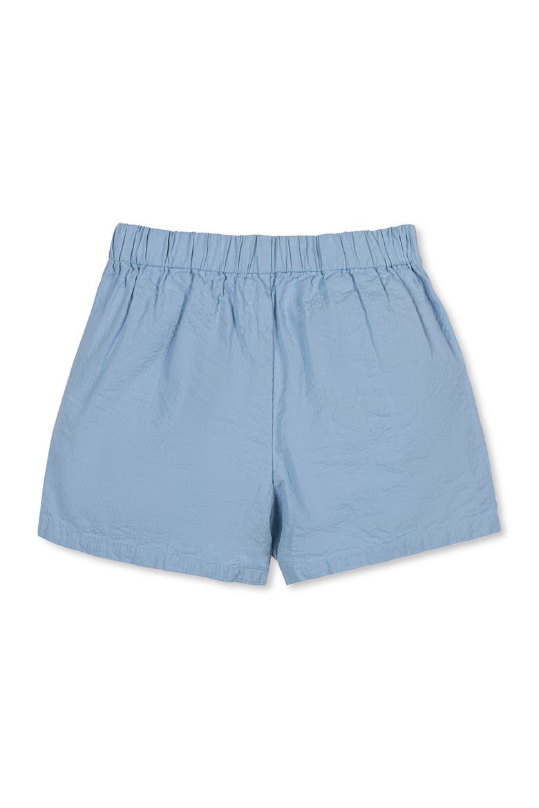Kids' Organic Seersucker Pull-On Short, Alternate, color, Bluebell