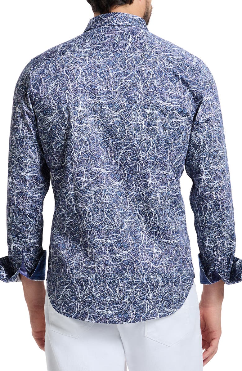 Robert Graham Stelvio Cotton Button-Up Shirt, Alternate, color, 