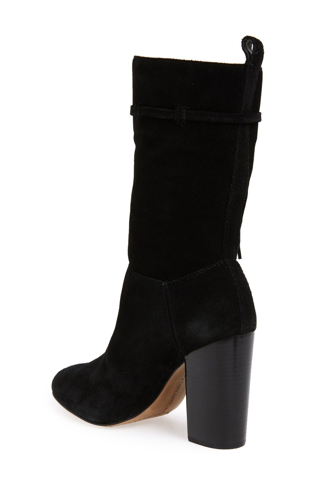 'Fermel' Slouch Tassel Boot, Alternate, color, BLACK