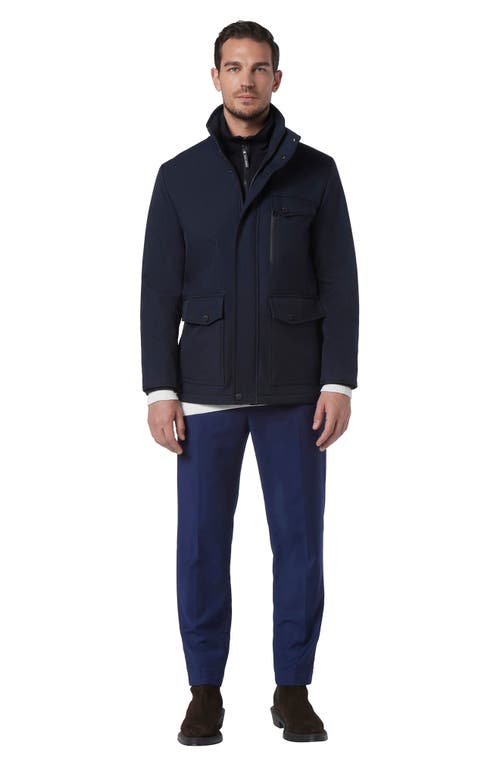 Andrew Marc Hoyt Water Resistant Softshell Jacket In Blue