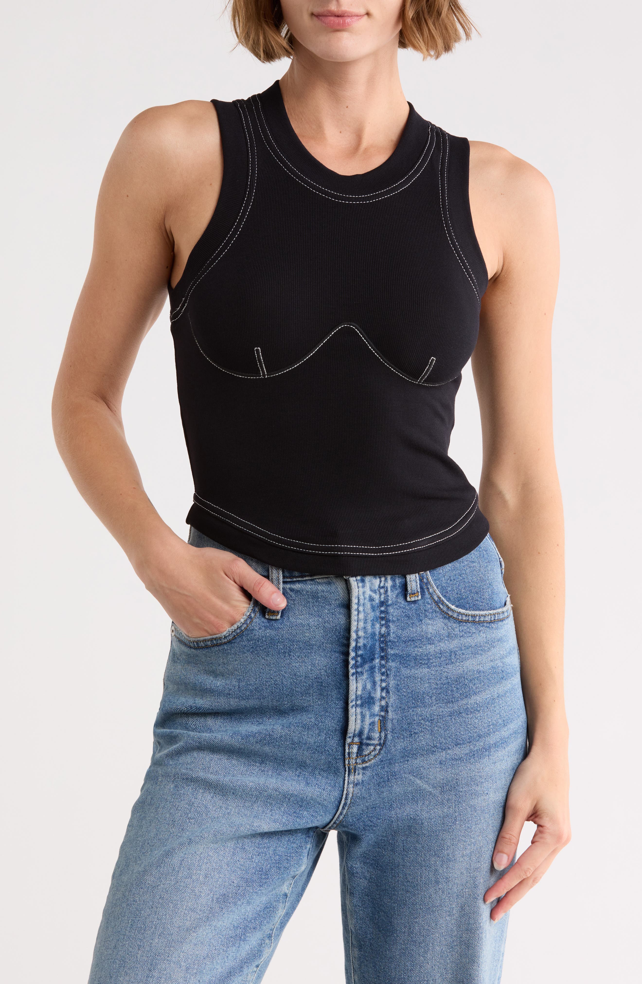 DRESS TO TANK BUST DETAIL TOP