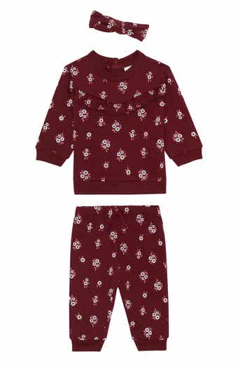 PL Baby by Petit Lem Fleece Sweatshirt, Joggers & Headband Set