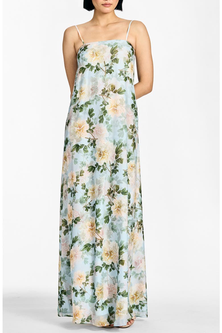 Shelby Floral Gown, Main, color, CLOUD BLUE PEONY