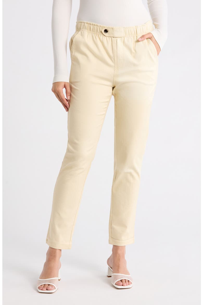 Side Button Capri Pants, Main, color, KHAKI