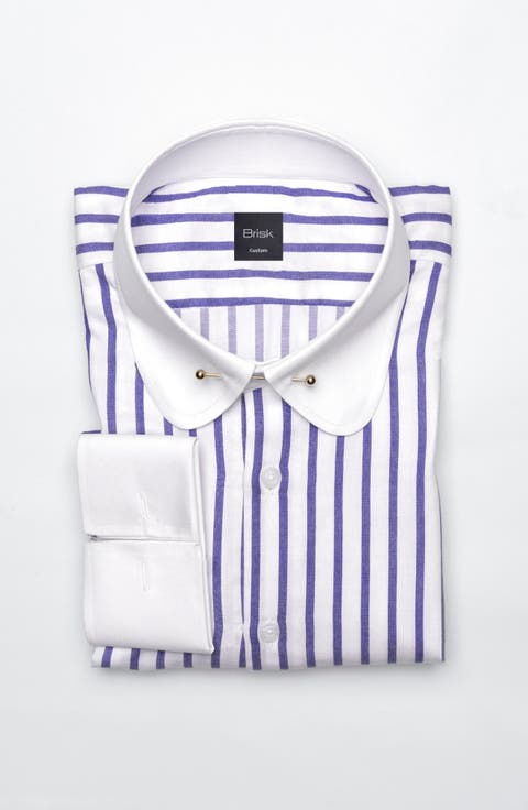 Wide Stripes Pima Cotton Dress Shirt
