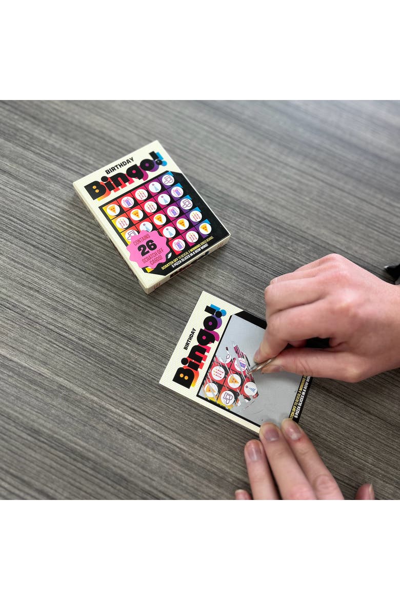 Birthday Bingo Scratch Card Party Game, Alternate, color, Multicolored