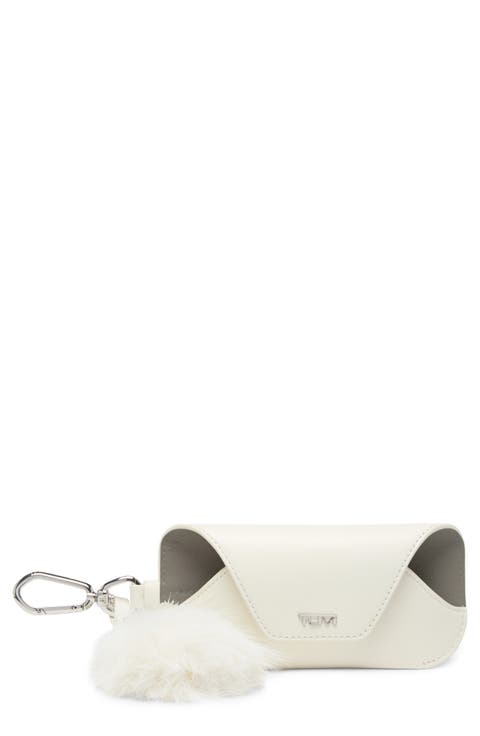 Belden Leather Sunglass Charm with Faux Fur Pom-Pom