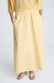 Kenneth Cole Stretch Cotton Maxi Skirt