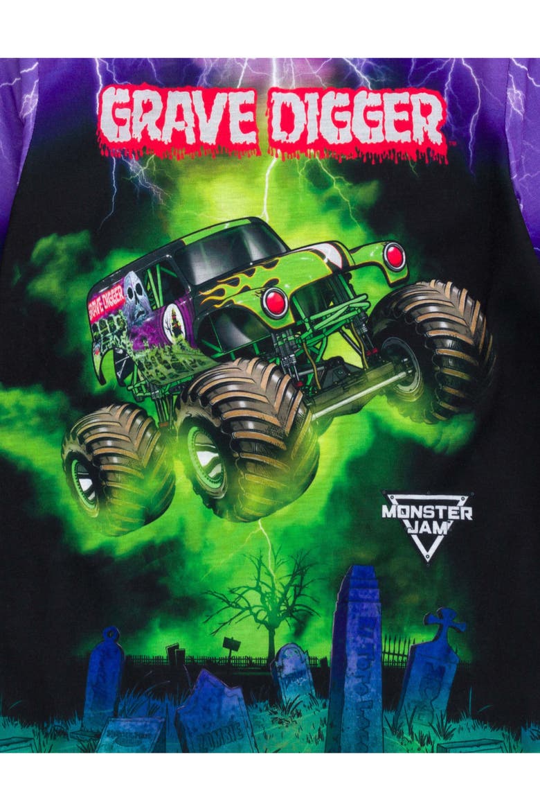 2-Piece Pajama Top and Pants Set, Alternate, color, Grave Digger Purple