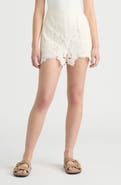 NVLT Mixed Media Lace Shorts