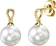 The Pearl Source White South Sea Pearl Sherry Earrings