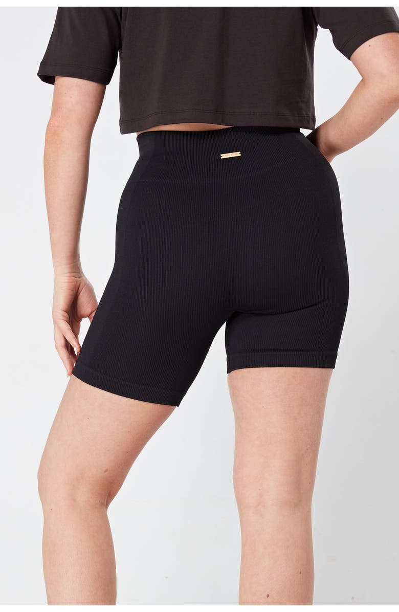 Twill Active Recycled Seamless Rib High Waist Bike Shorts, Alternate, color,