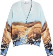 Desigual Abstract Print Stretch Cotton Cardigan