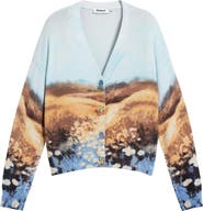Desigual Abstract Print Stretch Cotton Cardigan