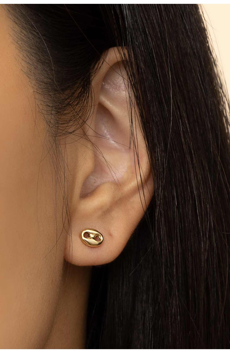 Oradina 14K Yellow Gold Majestic Mariner Studs, Alternate, color, Yellow Gold