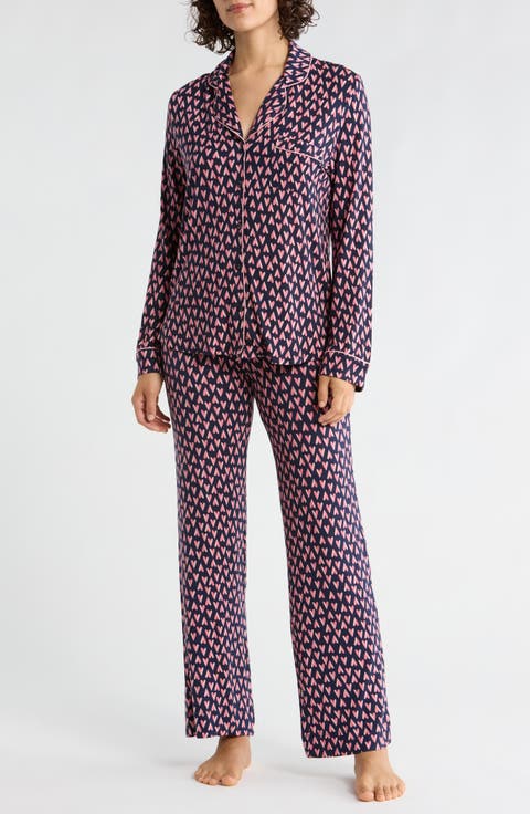 Tranquility Long Sleeve Shirt & Pants Pajamas (Regular & Plus)